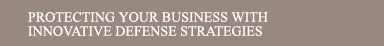 Protecting Your Business with
Innovative Defense Strategies